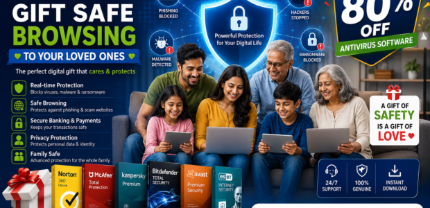 Gift Antivirus Software to Your Loved Ones: Stay Safe from Phishing & Cyber Crime | Up to 80% Off at Couponeshop